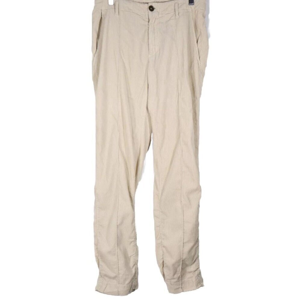Forte Forte Women's US6 Beige Corduroy Pants Low Rise Slim Crop Trousers $540